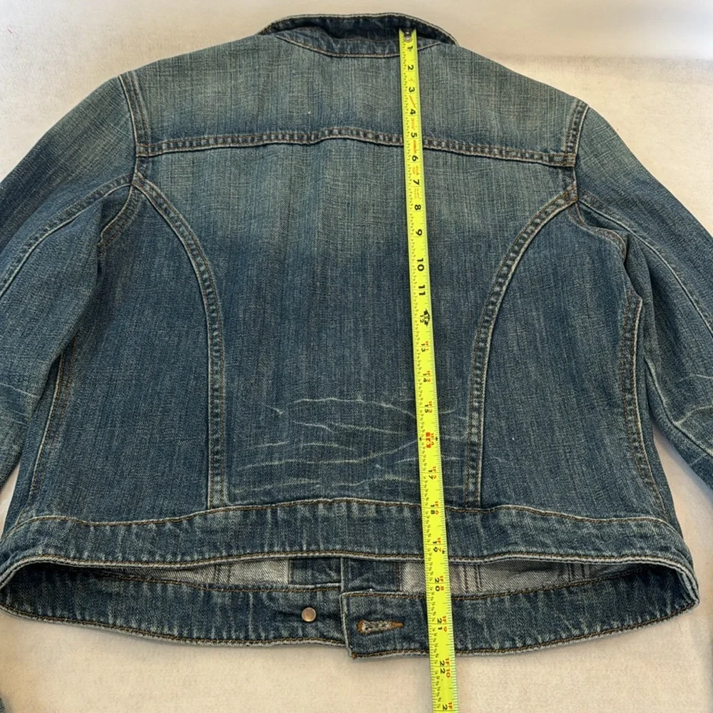 Mavi Catherine Slim Western Style Denim Jean Jacket Women's Size Large Y2K - Picture 10 of 11